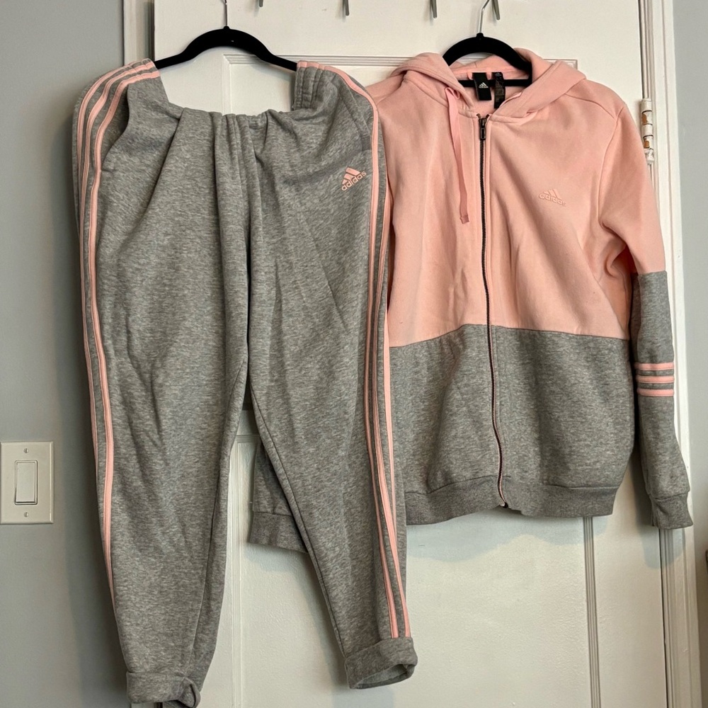Adidas Two-Tone Pink and Gray Set